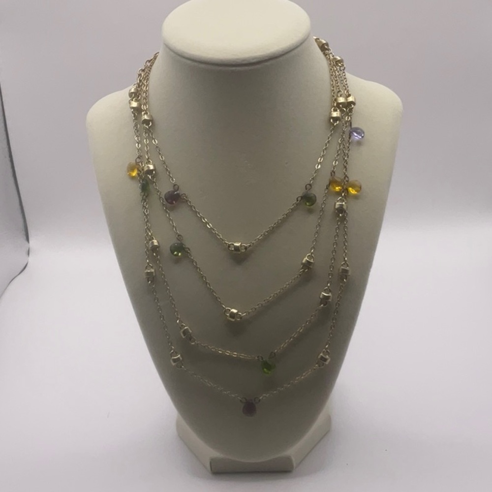 VINTAGE MULTI COLOR STONE NECKLACE